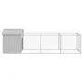 Dog kennel with light gray galvanized steel roof 117x405x123cm by vidaXL, Dog kennels - Ref: Foro24-3189064, Price: 311,32 €,...