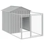 Dog kennel with light gray galvanized steel roof 117x405x123cm by vidaXL, Dog kennels - Ref: Foro24-3189064, Price: 311,32 €,...