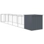 Caseta perros con corral acero galvanizado gris 110x609x110 cm von vidaXL, Hundehütten - Ref: Foro24-3189080, Preis: 348,38 €...