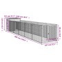 Caseta perros con corral acero galvanizado gris 110x609x110 cm von vidaXL, Hundehütten - Ref: Foro24-3189080, Preis: 348,38 €...