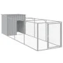Doghouse corral light gray galvanized steel 110x405x110cm by vidaXL, Dog kennels - Ref: Foro24-3189084, Price: 257,15 €, Disc...