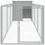 Doghouse corral light gray galvanized steel 110x405x110cm by vidaXL, Dog kennels - Ref: Foro24-3189084, Price: 257,15 €, Disc...