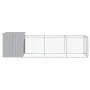 Doghouse corral light gray galvanized steel 110x405x110cm by vidaXL, Dog kennels - Ref: Foro24-3189084, Price: 257,15 €, Disc...