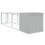 Doghouse corral light gray galvanized steel 110x405x110cm by vidaXL, Dog kennels - Ref: Foro24-3189084, Price: 257,15 €, Disc...
