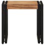 Mesa de Café Marrón 40 x 40 x 38 cm madera maciza de acacia