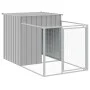 Doghouse corral light gray galvanized steel 110x405x110cm by vidaXL, Dog kennels - Ref: Foro24-3189084, Price: 257,15 €, Disc...