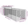 Doghouse corral light gray galvanized steel 110x405x110cm by vidaXL, Dog kennels - Ref: Foro24-3189084, Price: 257,15 €, Disc...