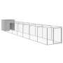 Hundehüttenstall aus hellgrauem, verzinktem Stahl, 110 x 813 x 110 cm von vidaXL, Hundehütten - Ref: Foro24-3189086, Preis: 4...