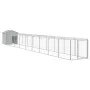 Light gray galvanized steel roof doghouse 117x1017x123cm by vidaXL, Dog kennels - Ref: Foro24-3189067, Price: 535,18 €, Disco...