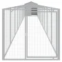 Hellgraue Hundehütte mit verzinktem Stahldach, 117 x 1017 x 123 cm von vidaXL, Hundehütten - Ref: Foro24-3189067, Preis: 509,...