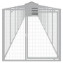 Hellgraue Hundehütte mit verzinktem Stahldach, 117 x 1017 x 123 cm von vidaXL, Hundehütten - Ref: Foro24-3189067, Preis: 533,...