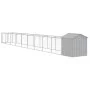 Hellgraue Hundehütte mit verzinktem Stahldach, 117 x 1017 x 123 cm von vidaXL, Hundehütten - Ref: Foro24-3189067, Preis: 509,...