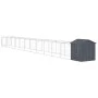 Caseta perros con tejado acero galvanizado gris 117x1221x123 cm von vidaXL, Hundehütten - Ref: Foro24-3189063, Preis: 574,06 ...