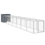 Chicken coop with galvanized steel gray enclosure 110x813x110 cm by vidaXL, Cages and habitats for small animals - Ref: Foro2...