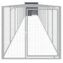 Caseta perros con corral acero galvanizado gris 110x1017x110 cm de vidaXL, Casetas para perros - Ref: Foro24-3189082, Precio:...