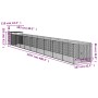 Hundehütte mit Corral grau verzinktem Stahl 110x1017x110 cm von vidaXL, Hundehütten - Ref: Foro24-3189082, Preis: 490,88 €, R...
