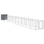 Doghouse with corral gray galvanized steel 110x1221x110 cm by vidaXL, Dog kennels - Ref: Foro24-3189083, Price: 591,58 €, Dis...