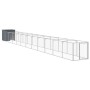 Hundehütte mit Corral grau verzinktem Stahl 110x1221x110 cm von vidaXL, Hundehütten - Ref: Foro24-3189083, Preis: 590,25 €, R...