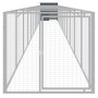 Hundehütte mit Corral grau verzinktem Stahl 110x1221x110 cm von vidaXL, Hundehütten - Ref: Foro24-3189083, Preis: 590,25 €, R...