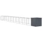 Caseta perros con corral acero galvanizado gris 110x1221x110 cm de vidaXL, Casetas para perros - Ref: Foro24-3189083, Precio:...
