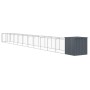 Hundehütte mit Corral grau verzinktem Stahl 110x1221x110 cm von vidaXL, Hundehütten - Ref: Foro24-3189083, Preis: 590,25 €, R...
