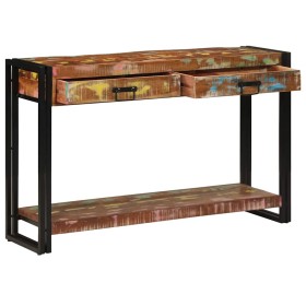 Mesa Consola con cajón Multicolor madera maciza reciclada