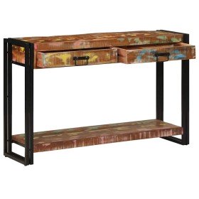 Mesa Consola con cajón Multicolor madera maciza reciclada