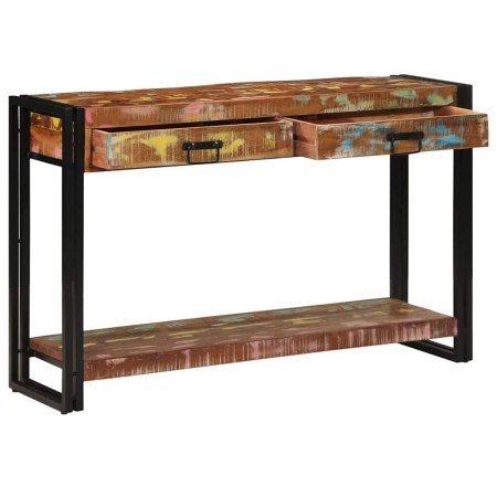 Mesa Consola con cajón Multicolor madera maciza reciclada