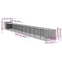 Caseta perros con corral acero galvanizado gris 110x1221x110 cm de vidaXL, Casetas para perros - Ref: Foro24-3189083, Precio:...
