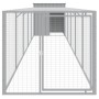 Gallinero con corral acero galvanizado gris claro 110x609x110cm by vidaXL, Cages and habitats for small animals - Ref: Foro24...