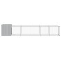 Gallinero con corral acero galvanizado gris claro 110x609x110cm by vidaXL, Cages and habitats for small animals - Ref: Foro24...