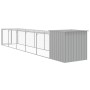 Gallinero con corral acero galvanizado gris claro 110x609x110cm by vidaXL, Cages and habitats for small animals - Ref: Foro24...
