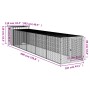 Gallinero con corral acero galvanizado gris claro 110x609x110cm by vidaXL, Cages and habitats for small animals - Ref: Foro24...