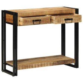 Mesa Consola Marrón 90 x 33 x 75 cm madera maciza de mango