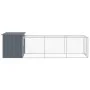 Chicken coop with corral gray galvanized steel 110x405x110 cm by vidaXL, Cages and habitats for small animals - Ref: Foro24-3...