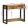 Mesa Consola Marrón 90 x 33 x 75 cm madera maciza de mango