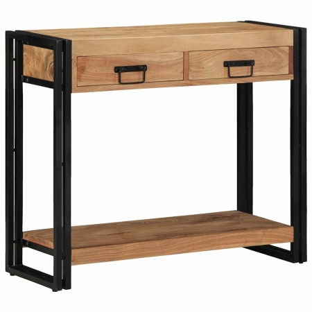 Mesa Consola Marrón 90 x 33 x 75 cm madera maciza de acacia
