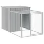 Chicken coop and corral light gray galvanized steel 110x1017x110 cm by vidaXL, Cages and habitats for small animals - Ref: Fo...