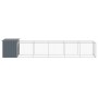 Chicken coop with corral gray galvanized steel 110x609x110 cm by vidaXL, Cages and habitats for small animals - Ref: Foro24-3...