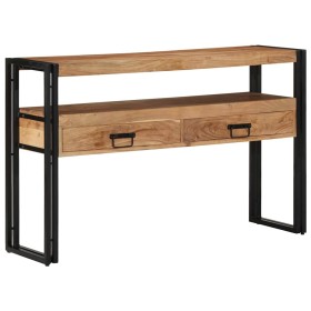 Mesa Consola Marrón 120 x 33 x 75 cm madera maciza de acacia
