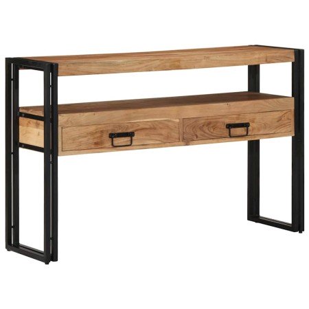 Mesa Consola Marrón 120 x 33 x 75 cm madera maciza de acacia