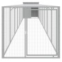 Chicken coop with corral light gray galvanized steel 110x813x110cm by vidaXL, Cages and habitats for small animals - Ref: For...