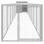 Chicken coop with corral light gray galvanized steel 110x813x110cm by vidaXL, Cages and habitats for small animals - Ref: For...