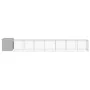 Chicken coop with corral light gray galvanized steel 110x813x110cm by vidaXL, Cages and habitats for small animals - Ref: For...