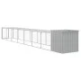 Chicken coop with corral light gray galvanized steel 110x813x110cm by vidaXL, Cages and habitats for small animals - Ref: For...