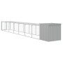 Gallinero con corral acero galvanizado gris claro 110x813x110cm