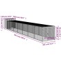Chicken coop with corral light gray galvanized steel 110x813x110cm by vidaXL, Cages and habitats for small animals - Ref: For...