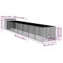 Chicken coop with corral light gray galvanized steel 110x813x110cm by vidaXL, Cages and habitats for small animals - Ref: For...