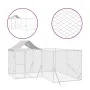 Outdoor kennel with silver galvanized steel roof 4x4x2.5 m by vidaXL, Dog kennels and fences - Ref: Foro24-3190470, Price: 25...