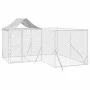 Outdoor kennel with silver galvanized steel roof 4x4x2.5 m by vidaXL, Dog kennels and fences - Ref: Foro24-3190470, Price: 25...